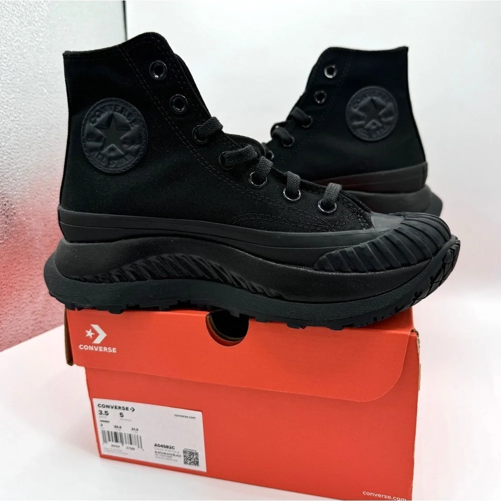 NWT Converse Chuck 70 At-CX Hi All Black Platform High Tops Triple Black Unisex